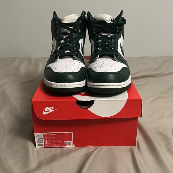 Nike dunk highs spartan green size 12 - Picture 2 of 13